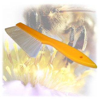 Zmiotka pszczelarska z włosia sztucznego, rączka plastikowa - mała DE